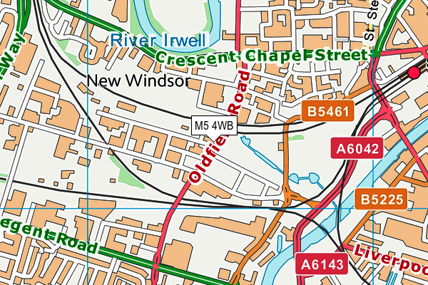 M5 4WB map - OS VectorMap District (Ordnance Survey) M5 4WB map - OS VectorMap District (Ordnance Survey)