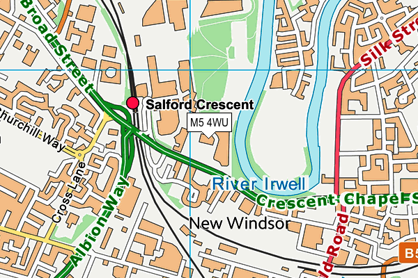 M5 4WU map - OS VectorMap District (Ordnance Survey) M5 4WU map - OS VectorMap District (Ordnance Survey)