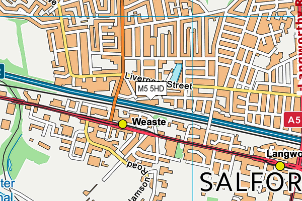 M5 5HD map - OS VectorMap District (Ordnance Survey) M5 5HD map - OS VectorMap District (Ordnance Survey)