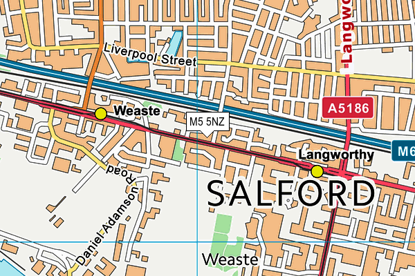 M5 5NZ map - OS VectorMap District (Ordnance Survey) M5 5NZ map - OS VectorMap District (Ordnance Survey)