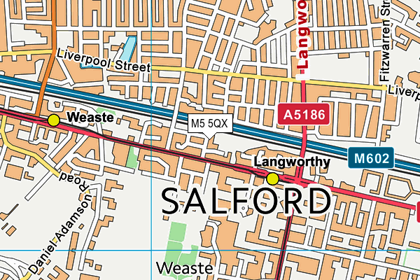 M5 5QX map - OS VectorMap District (Ordnance Survey) M5 5QX map - OS VectorMap District (Ordnance Survey)