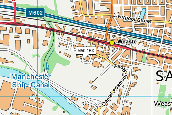 M50 1BX map - OS VectorMap District (Ordnance Survey) M50 1BX map - OS VectorMap District (Ordnance Survey)