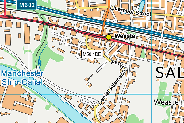 M50 1DE map - OS VectorMap District (Ordnance Survey) M50 1DE map - OS VectorMap District (Ordnance Survey)