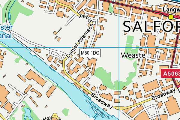 M50 1DG map - OS VectorMap District (Ordnance Survey) M50 1DG map - OS VectorMap District (Ordnance Survey)