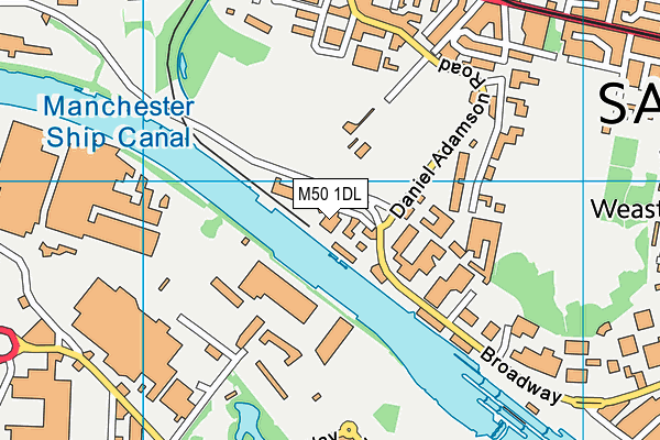 M50 1DL map - OS VectorMap District (Ordnance Survey) M50 1DL map - OS VectorMap District (Ordnance Survey)