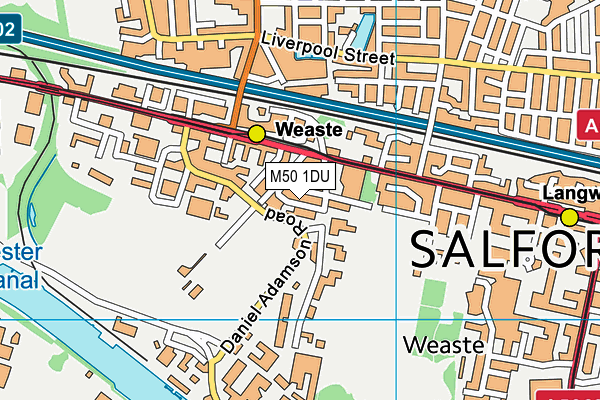 M50 1DU map - OS VectorMap District (Ordnance Survey) M50 1DU map - OS VectorMap District (Ordnance Survey)