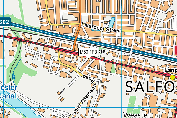 M50 1FB map - OS VectorMap District (Ordnance Survey) M50 1FB map - OS VectorMap District (Ordnance Survey)
