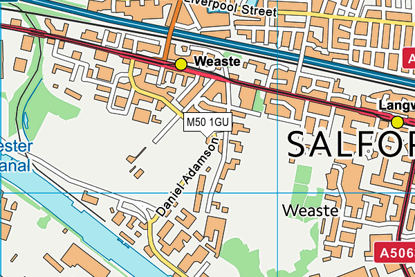 M50 1GU map - OS VectorMap District (Ordnance Survey) M50 1GU map - OS VectorMap District (Ordnance Survey)