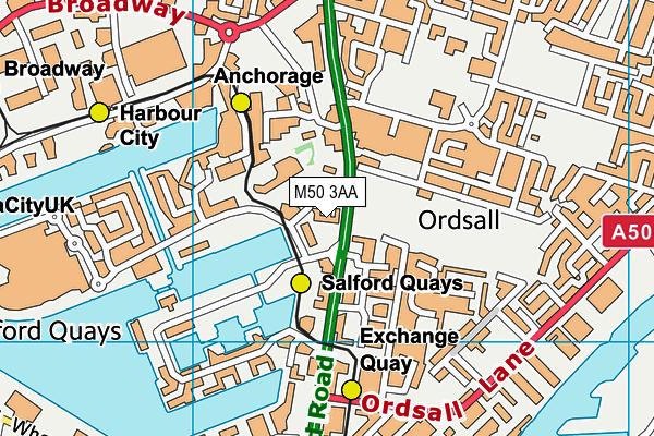 M50 3AA map - OS VectorMap District (Ordnance Survey) M50 3AA map - OS VectorMap District (Ordnance Survey)