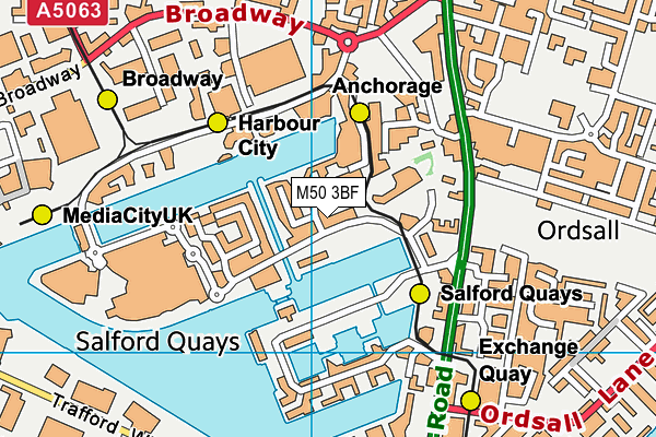 M50 3BF map - OS VectorMap District (Ordnance Survey) M50 3BF map - OS VectorMap District (Ordnance Survey)