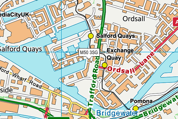 M50 3SG map - OS VectorMap District (Ordnance Survey) M50 3SG map - OS VectorMap District (Ordnance Survey)