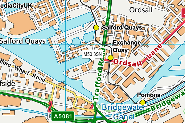 M50 3SN map - OS VectorMap District (Ordnance Survey) M50 3SN map - OS VectorMap District (Ordnance Survey)