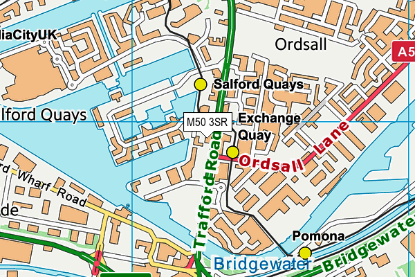 M50 3SR map - OS VectorMap District (Ordnance Survey) M50 3SR map - OS VectorMap District (Ordnance Survey)