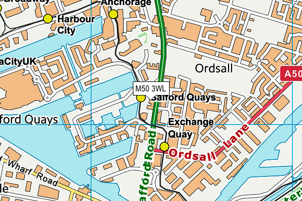 M50 3WL map - OS VectorMap District (Ordnance Survey) M50 3WL map - OS VectorMap District (Ordnance Survey)