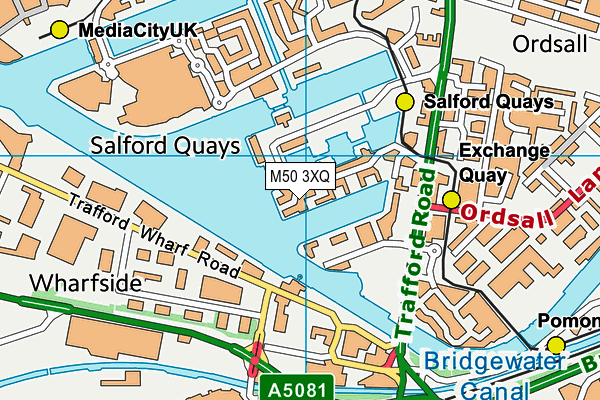 M50 3XQ map - OS VectorMap District (Ordnance Survey) M50 3XQ map - OS VectorMap District (Ordnance Survey)