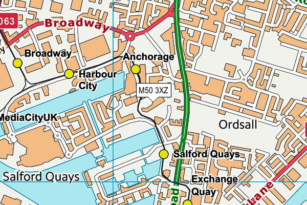 M50 3XZ map - OS VectorMap District (Ordnance Survey) M50 3XZ map - OS VectorMap District (Ordnance Survey)