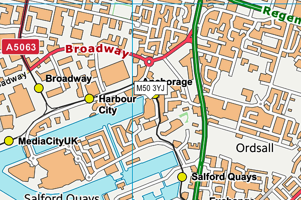 M50 3YJ map - OS VectorMap District (Ordnance Survey) M50 3YJ map - OS VectorMap District (Ordnance Survey)