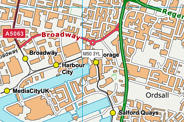 M50 3YL map - OS VectorMap District (Ordnance Survey) M50 3YL map - OS VectorMap District (Ordnance Survey)