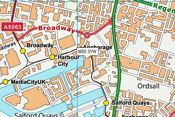 M50 3YW map - OS VectorMap District (Ordnance Survey) M50 3YW map - OS VectorMap District (Ordnance Survey)