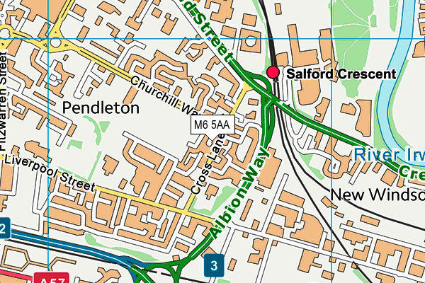 M6 5AA map - OS VectorMap District (Ordnance Survey) M6 5AA map - OS VectorMap District (Ordnance Survey)