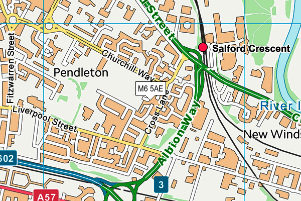 M6 5AE map - OS VectorMap District (Ordnance Survey) M6 5AE map - OS VectorMap District (Ordnance Survey)