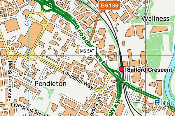 M6 5AT map - OS VectorMap District (Ordnance Survey) M6 5AT map - OS VectorMap District (Ordnance Survey)