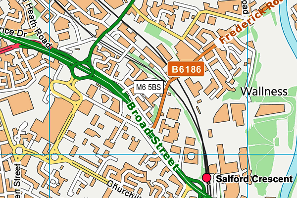 M6 5BS map - OS VectorMap District (Ordnance Survey) M6 5BS map - OS VectorMap District (Ordnance Survey)