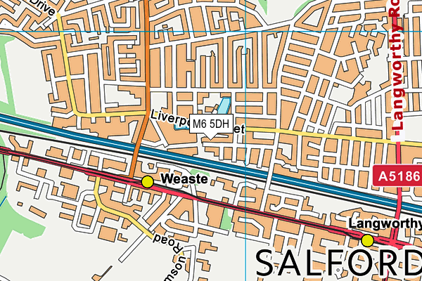 M6 5DH map - OS VectorMap District (Ordnance Survey) M6 5DH map - OS VectorMap District (Ordnance Survey)