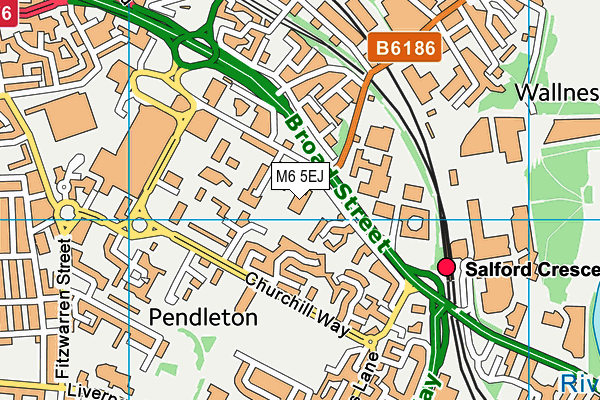 M6 5EJ map - OS VectorMap District (Ordnance Survey) M6 5EJ map - OS VectorMap District (Ordnance Survey)