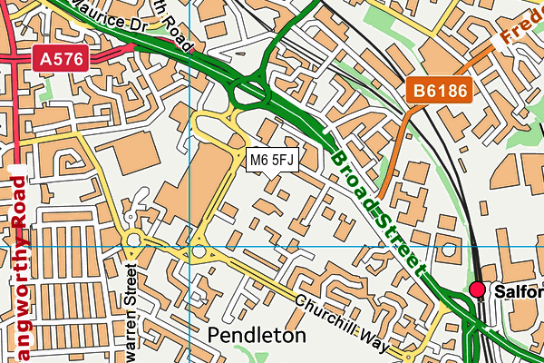 M6 5FJ map - OS VectorMap District (Ordnance Survey) M6 5FJ map - OS VectorMap District (Ordnance Survey)