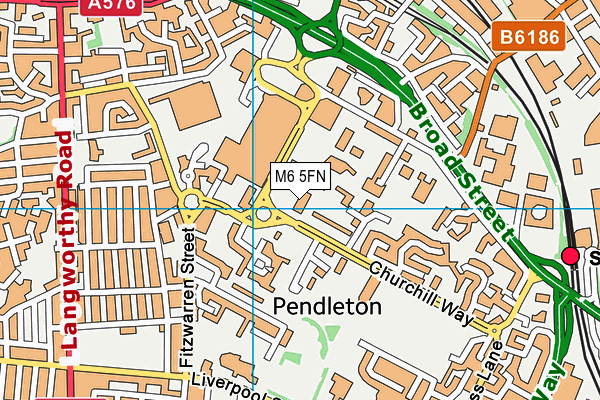 M6 5FN map - OS VectorMap District (Ordnance Survey) M6 5FN map - OS VectorMap District (Ordnance Survey)