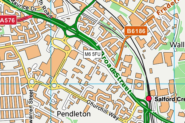 M6 5FU map - OS VectorMap District (Ordnance Survey) M6 5FU map - OS VectorMap District (Ordnance Survey)