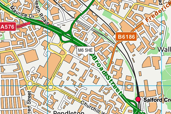 M6 5HE map - OS VectorMap District (Ordnance Survey) M6 5HE map - OS VectorMap District (Ordnance Survey)