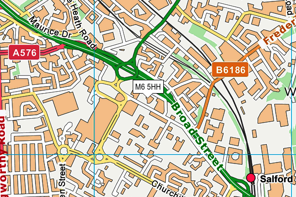 M6 5HH map - OS VectorMap District (Ordnance Survey) M6 5HH map - OS VectorMap District (Ordnance Survey)