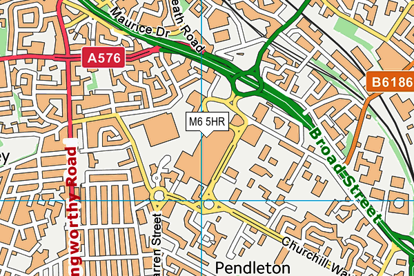 M6 5HR map - OS VectorMap District (Ordnance Survey) M6 5HR map - OS VectorMap District (Ordnance Survey)