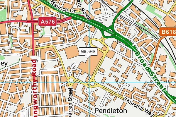 M6 5HS map - OS VectorMap District (Ordnance Survey) M6 5HS map - OS VectorMap District (Ordnance Survey)