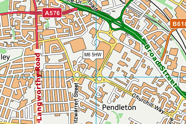 M6 5HW map - OS VectorMap District (Ordnance Survey) M6 5HW map - OS VectorMap District (Ordnance Survey)