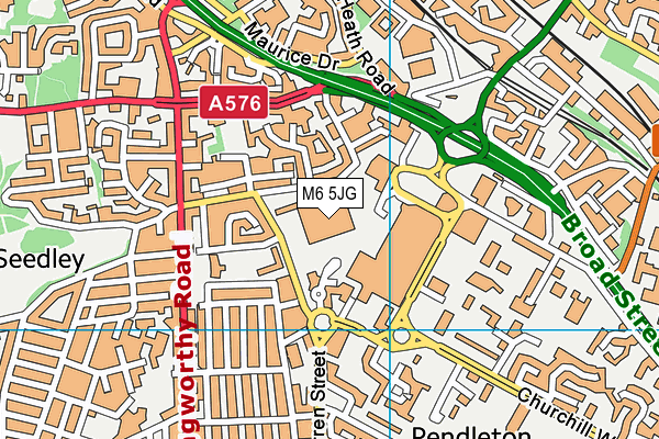 M6 5JG map - OS VectorMap District (Ordnance Survey) M6 5JG map - OS VectorMap District (Ordnance Survey)
