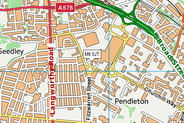 M6 5JT map - OS VectorMap District (Ordnance Survey) M6 5JT map - OS VectorMap District (Ordnance Survey)