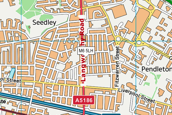 M6 5LH map - OS VectorMap District (Ordnance Survey) M6 5LH map - OS VectorMap District (Ordnance Survey)