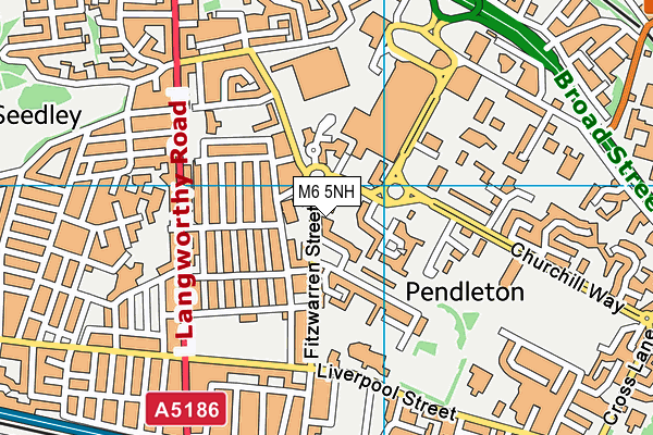 M6 5NH map - OS VectorMap District (Ordnance Survey) M6 5NH map - OS VectorMap District (Ordnance Survey)