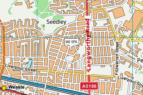 M6 5PA map - OS VectorMap District (Ordnance Survey) M6 5PA map - OS VectorMap District (Ordnance Survey)