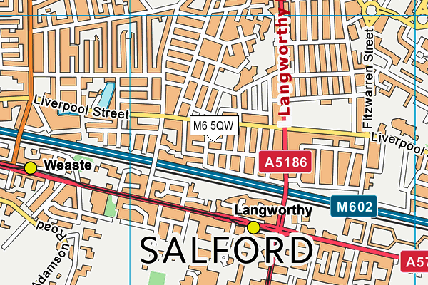 M6 5QW map - OS VectorMap District (Ordnance Survey) M6 5QW map - OS VectorMap District (Ordnance Survey)