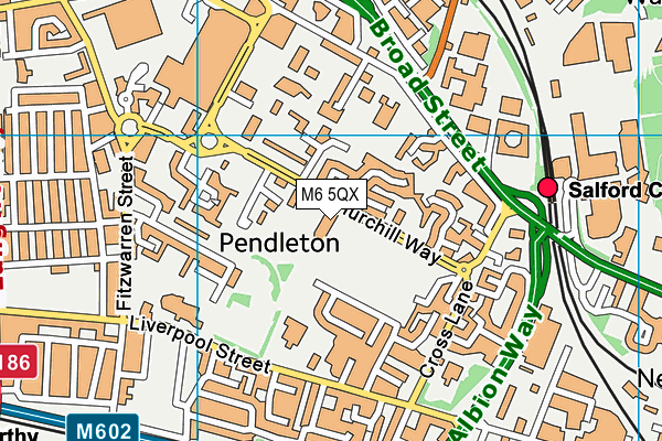 M6 5QX map - OS VectorMap District (Ordnance Survey) M6 5QX map - OS VectorMap District (Ordnance Survey)