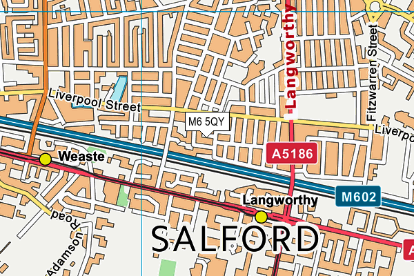 M6 5QY map - OS VectorMap District (Ordnance Survey) M6 5QY map - OS VectorMap District (Ordnance Survey)