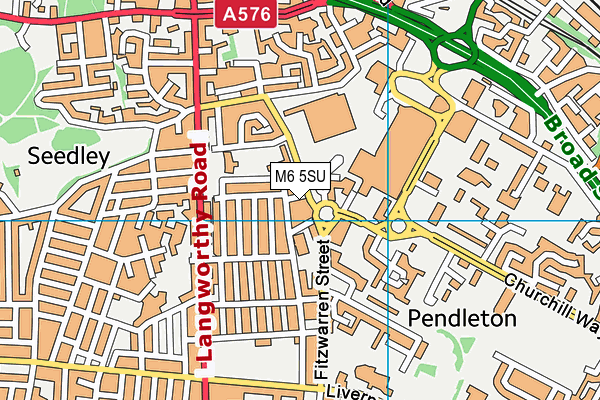 M6 5SU map - OS VectorMap District (Ordnance Survey) M6 5SU map - OS VectorMap District (Ordnance Survey)