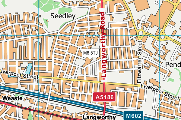M6 5TJ map - OS VectorMap District (Ordnance Survey) M6 5TJ map - OS VectorMap District (Ordnance Survey)