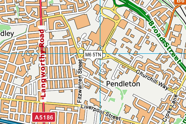 M6 5TN map - OS VectorMap District (Ordnance Survey) M6 5TN map - OS VectorMap District (Ordnance Survey)