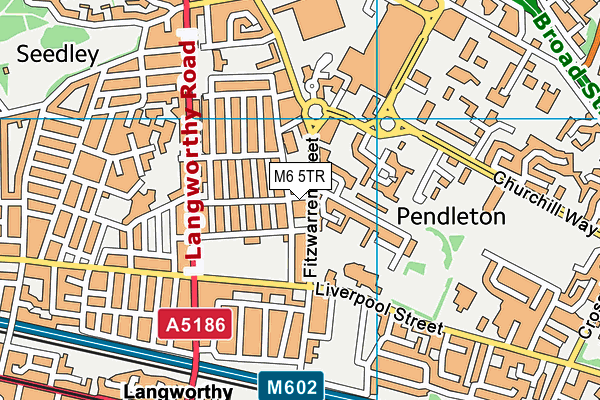 M6 5TR map - OS VectorMap District (Ordnance Survey) M6 5TR map - OS VectorMap District (Ordnance Survey)