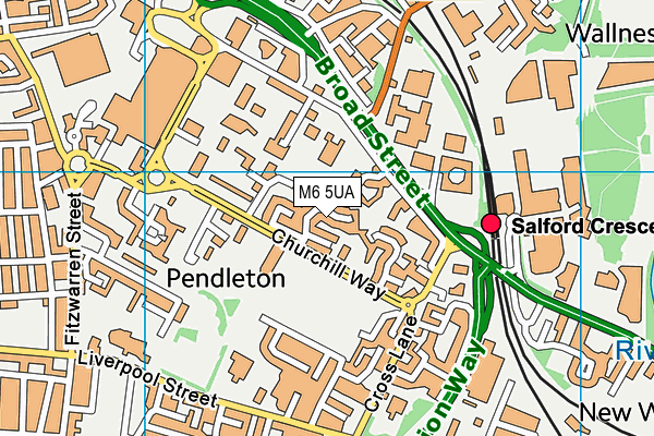 M6 5UA map - OS VectorMap District (Ordnance Survey) M6 5UA map - OS VectorMap District (Ordnance Survey)